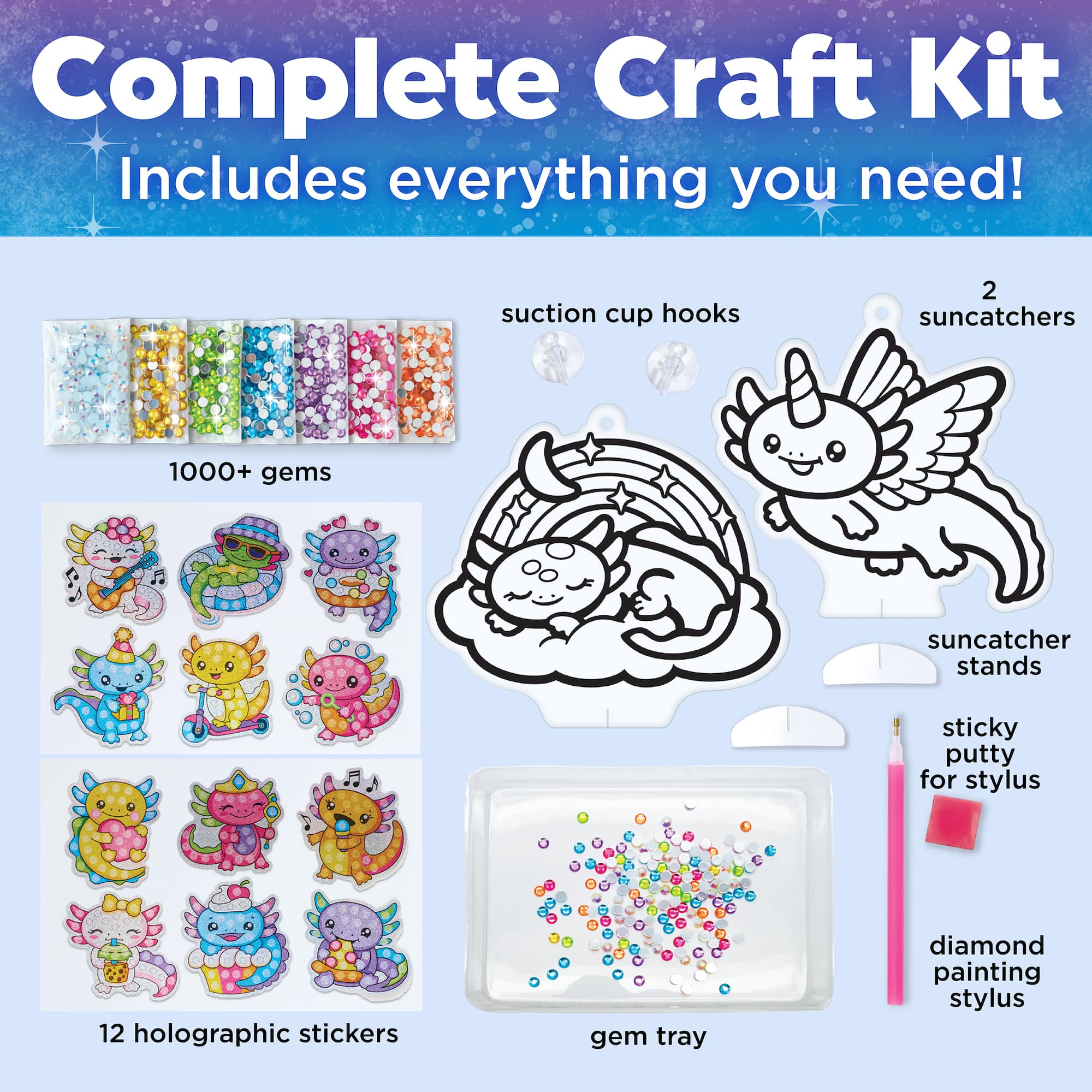 Creativity for Kids® Big Gem Diamond Painting Axolotl